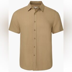 Onia standard short sleeve linen shirt - sand